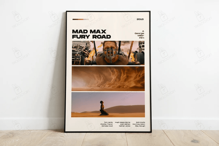 Mad Max Fury Road Movie Poster, Modern Movie Poster Print, Mad Max Fury Road Wall Decor, Digital Files, Tom Hardy