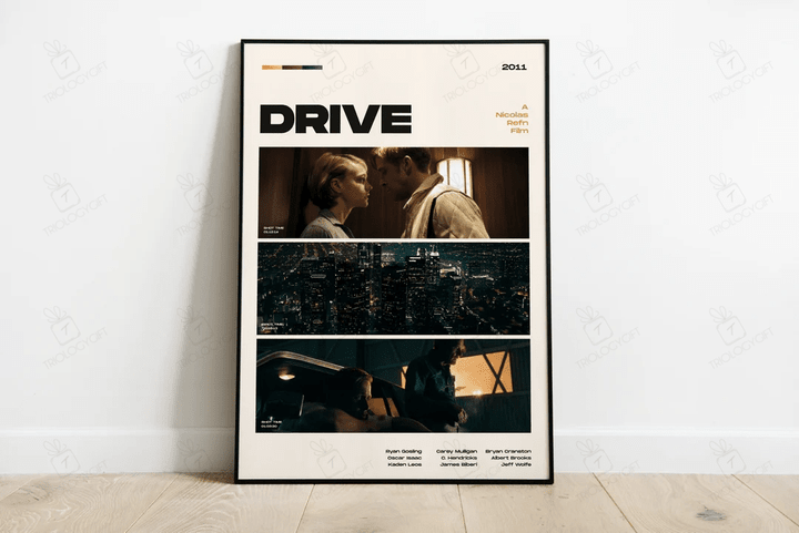 Drive Movie Poster, Modern Movie Poster Print, Drive Poster Wall Decor, Digital Files, Ryan Gosling, Nicolas Winding Refn