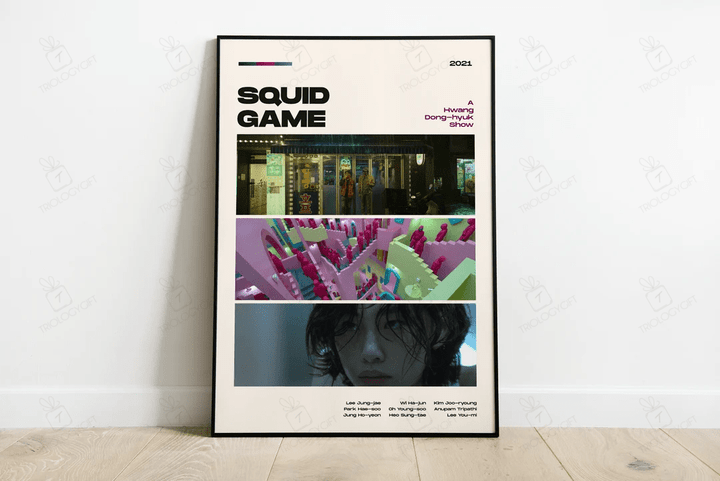 Squid Game Tv Show Poster, Modern Movie Poster Print, Squid Game Poster Wall Decor, Digital Files, Jung Ho-Yeon