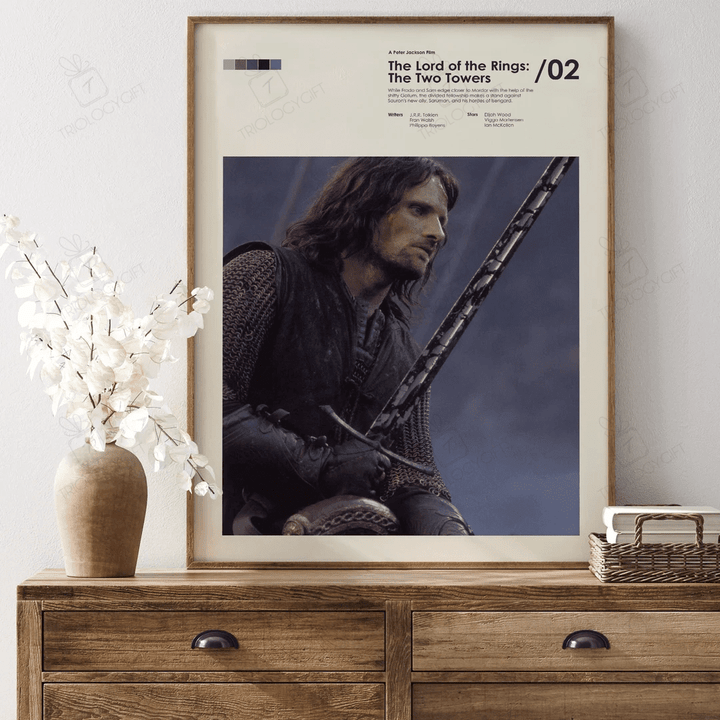The Lord Of The Rings Movie Poster Print, Modern Peter Jackson Gallery Poster, Vintage Retro Wall Art Hanging Home Decor Poster Design