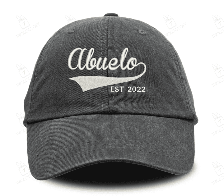 Abuelo Embroidered Personalized Baseball Cap, Grandpa Hat, Fathers Day Hat, Custom Fitted Grandpa Hat Embroidered