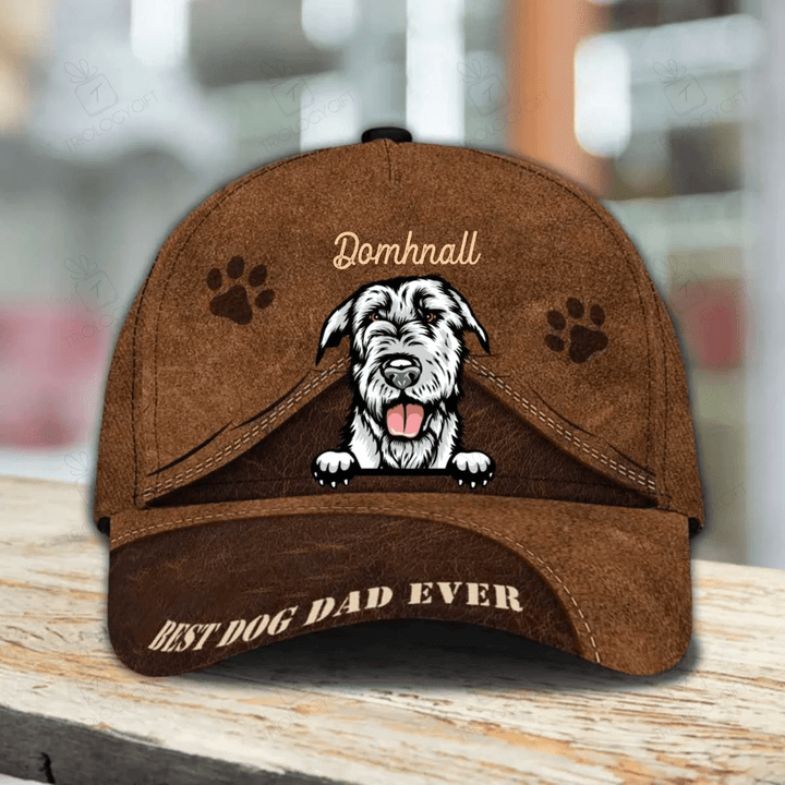 Personalized Irish Wolfhound Hat, Custom Photo Irish Wolfhound 3D Cap