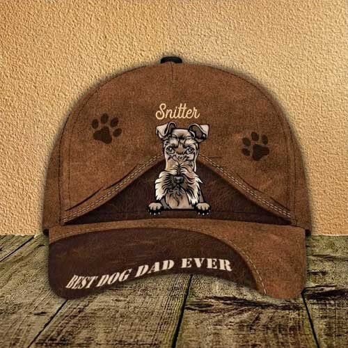 Personalized Fox Terrier Hat, Custom Photo Fox Terrier 3D Cap