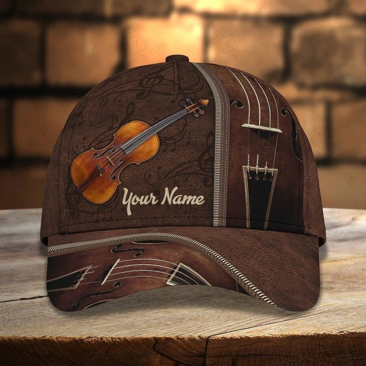 Personalized Violin 3D Hat for Violinist, Custom Name Violin Cap for Girl Violin Players