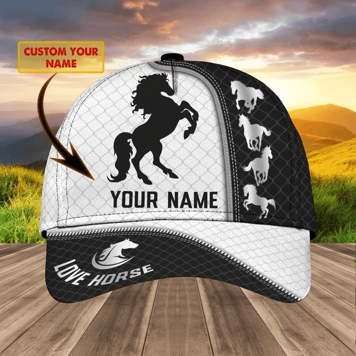 Personalized 3D All Over Printing Baseball Cap Horse, Horse Hat, Nice Unisex Cap For Horse Lovers