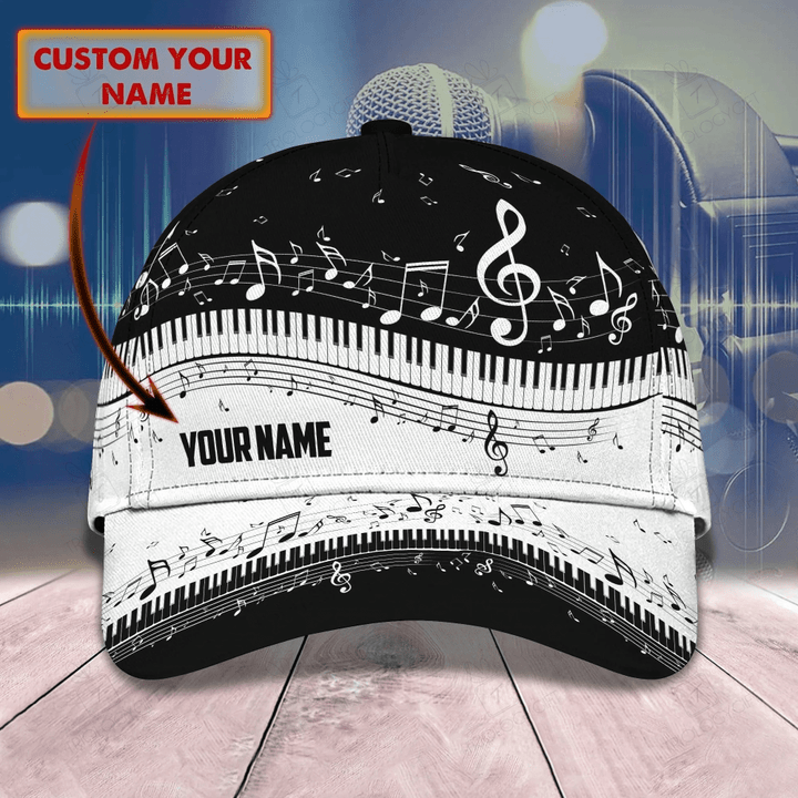 Custom Piano Baseball Cap Full Print For Piano Lover, To My Wife, Husband, Son, Daughter Piano Lover Gifts