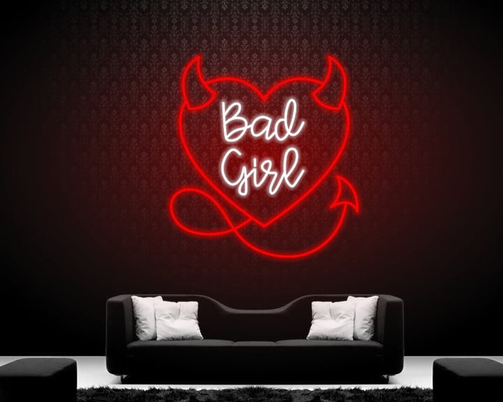 Bad Girl Led Sign Room Decor, Bad Girl Neon Sign, Custom Neon Sign, Neon Sign Wall Decor, Bad WOman Neon Sign Wall Art, Dorm Neon Sign