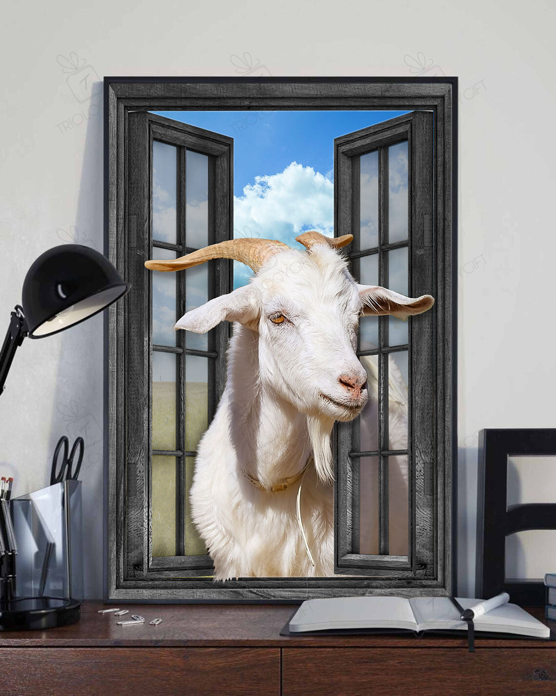 Cashmere Goat 3D Wall Art Painting Prints Home Decor Cattle Lover ...