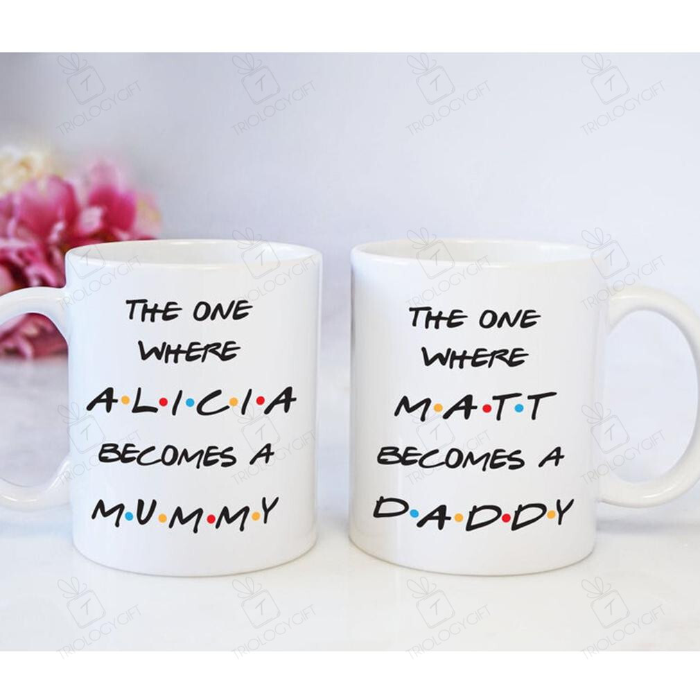 Personalized New Dad New Mom Mug - Pregnancy Announcement Gift Gsge