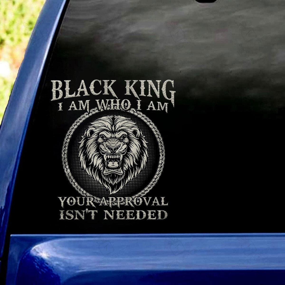 Black King Crack Mom Car Decal Funny Quotes Waterproof Sticker Paper , Custom Car Graphics 12x12IN 2PCS