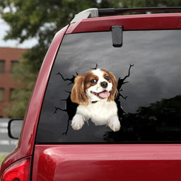 Cavalier King Charles Crack Sticker Kawaii Funny Magnetic Stickers Birthday Ideas For Husband, Ecosport Sticker 12x12IN 2PCS