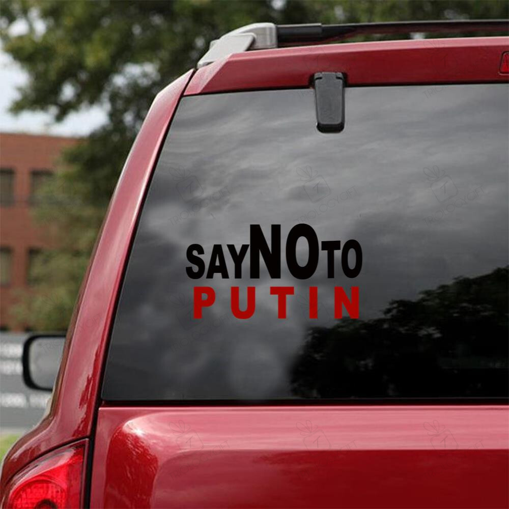 I Stand With Ukraine Say No To Putin Essential T Shirt Car Vinyl Decal Sticker 12x12IN 2PCS