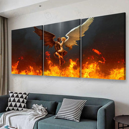 Devil and Angel Multi Panel Wall Art Mutil Panel Canvas 3PIECE(48x24)