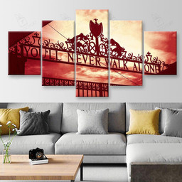 You ll Never Walk Alone Liverpool Fc Anthem Shankly Gates Anfield Red 1 Sport Multi Panel Wall Art Mutil Panel Canvas 5PIECE(Mixed 12)