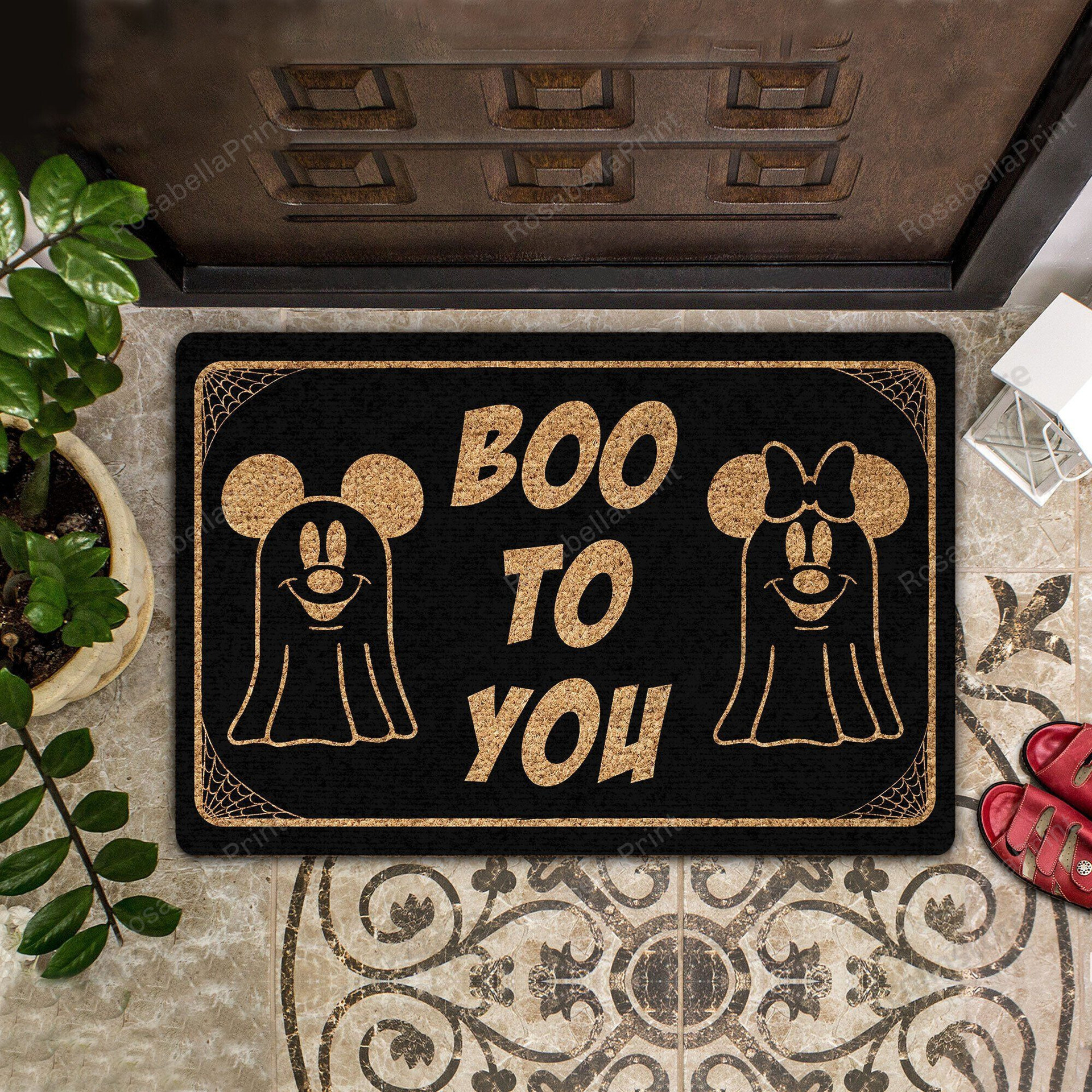 Boo To You All Over Printing Funny Outdoor Indoor Wellcome Doormat  - Doormat Home Decor