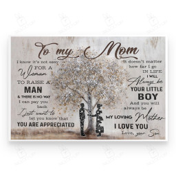 To My Mom From Son Mothers Day Gifts For mother 2021  36x24in Poster