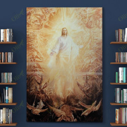 Jesus Beautiful Aura Easter And Wall Decor Visual Art Gift Idea For Home Mom Gifts Father Day Dad Poster 16x24in