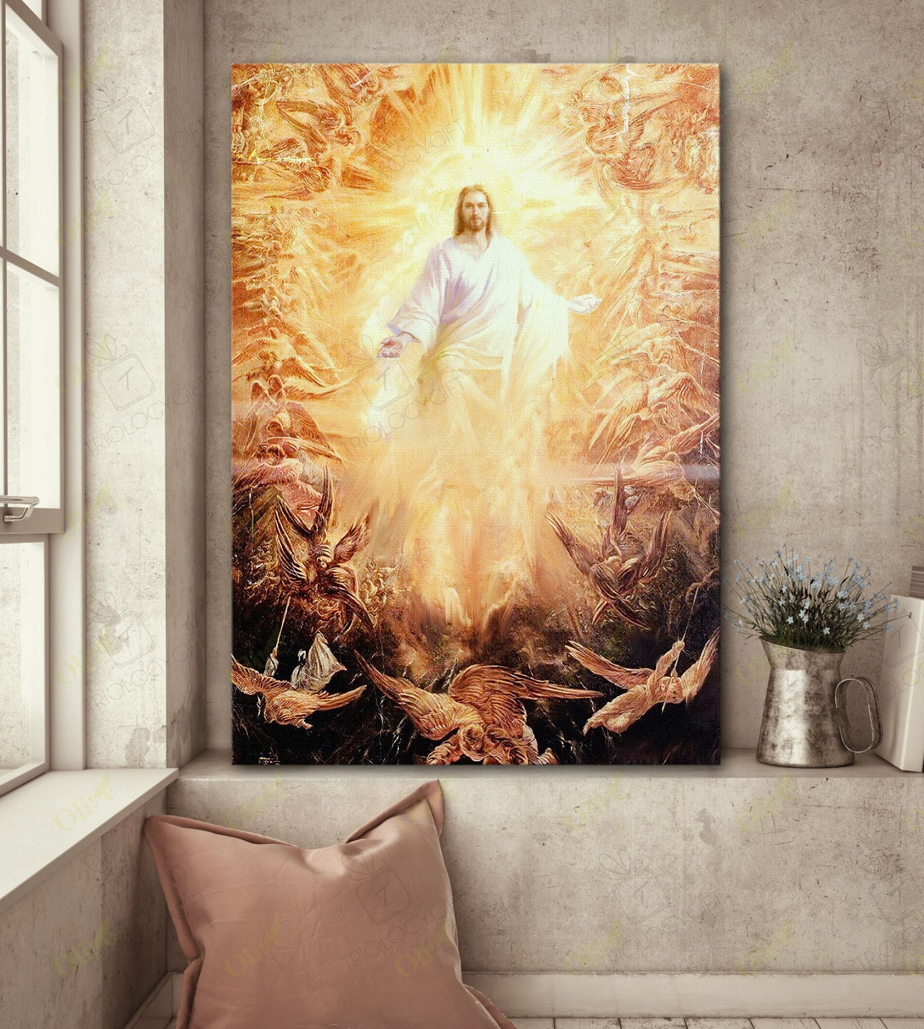 Jesus Beautiful Aura Easter And Wall Decor Visual Art Gift Idea For Home Mom Gifts Father Day Dad Poster 12x18in