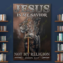 Jesus Is My Savior Not Religion Easter And Wall Decor Visual Art Gift Idea For Home Mom Gifts Father Day Dad Poster 16x24in