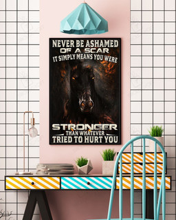 Horse Never Be Ashamed Of A Scar Easter And Wall Decor Visual Art Dad Gifts Mothers Days Mom Father Gift Idea For Home Wrapped Canvas 24x36in