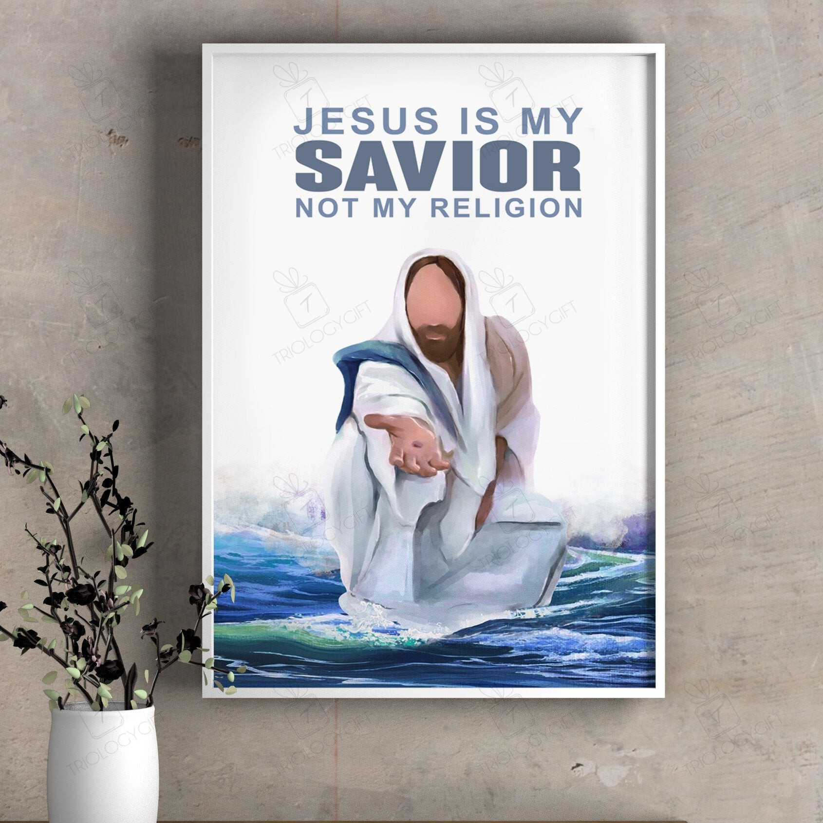 Jesus Is My Savior Gift For Friend Birthday Warm Visual Dad Gifts Mothers Days Mom Father Idea Poster 12x18in