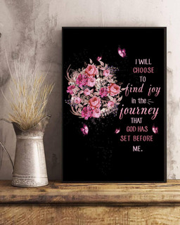 I Will Choose To Find Joy Gift For Friend Birthday Warm Visual Dad Gifts Mothers Days Mom Father Idea Poster 12x18in