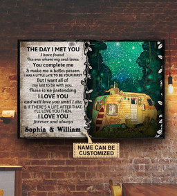 Personalized Bespoke Custom Meaningful Gift Camping Camper The Day I Met  24x16in Poster