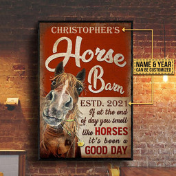 Personalized Bespoke Custom Meaningful Gift Horse Barn Good Day  16x24in Poster