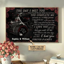 Personalized Bespoke Custom Meaningful Gift Motor Skull The Day I Met You  36x24in Poster