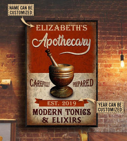 Personalized Bespoke Custom Meaningful Gift Apothecary Modern Tonics  16x24in Poster