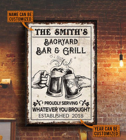 Personalized Bespoke Custom Meaningful Gift Grilling Bar Dog Proudly Serve  16x24in Poster
