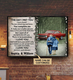 Personalized Bespoke Custom Meaningful Gift Classic Car The Day I Met  24x16in Poster