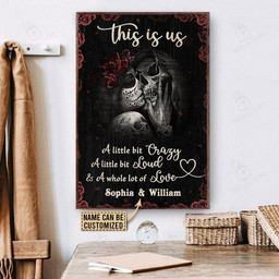 Personalized Bespoke Custom Meaningful Gift Skull Couple Rose This Is Us  16x24in Poster