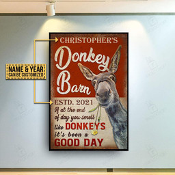 Personalized Bespoke Custom Meaningful Gift Donkey Barn Good Day  24x36in Poster