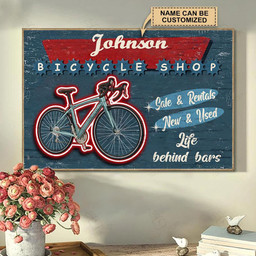 Personalized Bespoke Custom Meaningful Gift Cycling Bicycle Shop Life Behind Bar  36x24in Poster