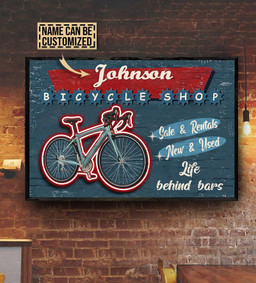 Personalized Bespoke Custom Meaningful Gift Cycling Bicycle Shop Life Behind Bar  24x16in Poster
