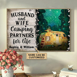 Personalized Bespoke Custom Meaningful Gift Camping Camper Partners For Life  36x24in Poster