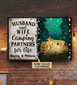 Personalized Bespoke Custom Meaningful Gift Camping Camper Partners For Life  24x16in Poster