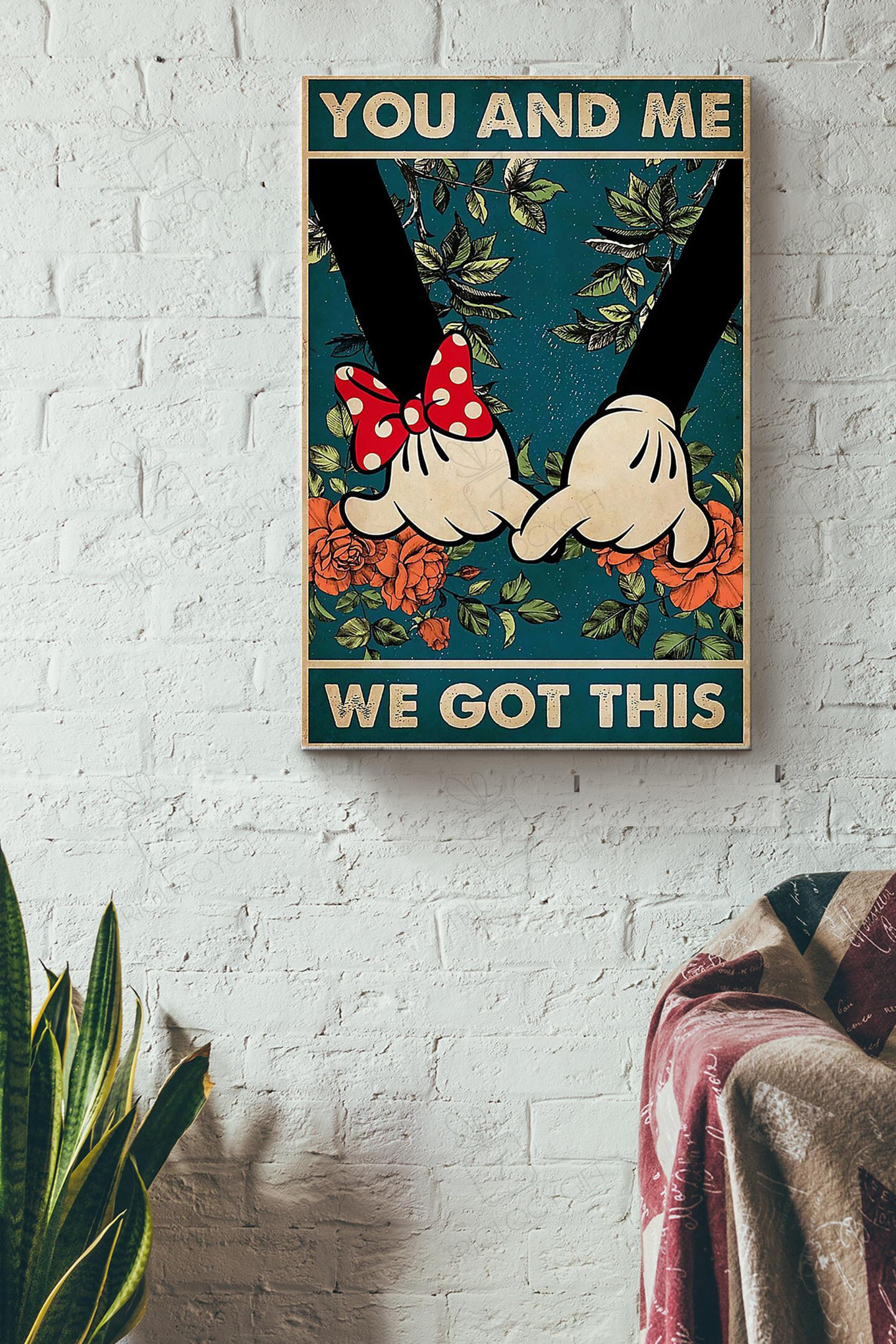 You And Me We Got This Mikey And Minnie Love Canvas Painting Ideas, Canvas Hanging Prints, Gift Idea Framed Prints, Canvas Paintings Wrapped Canvas 8x10