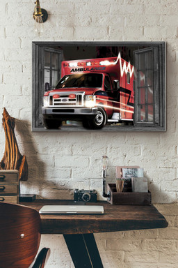Window Ambulance Car Emergency On The Way Canvas Painting Ideas, Canvas Hanging Prints, Gift Idea Framed Prints, Canvas Paintings Wrapped Canvas 8x10