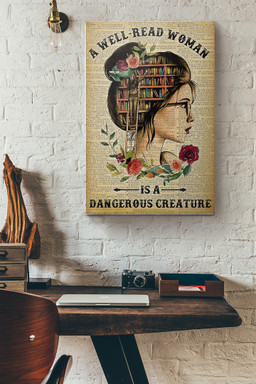 Well Read Woman Is Dangerous Creature Canvas Painting Ideas, Canvas Hanging Prints, Gift Idea Framed Prints, Canvas Paintings Wrapped Canvas 8x10