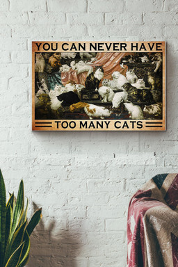 You Can Never Have Too Many Cats Canvas Painting Ideas, Canvas Hanging Prints, Gift Idea Framed Prints, Canvas Paintings Wrapped Canvas 12x16