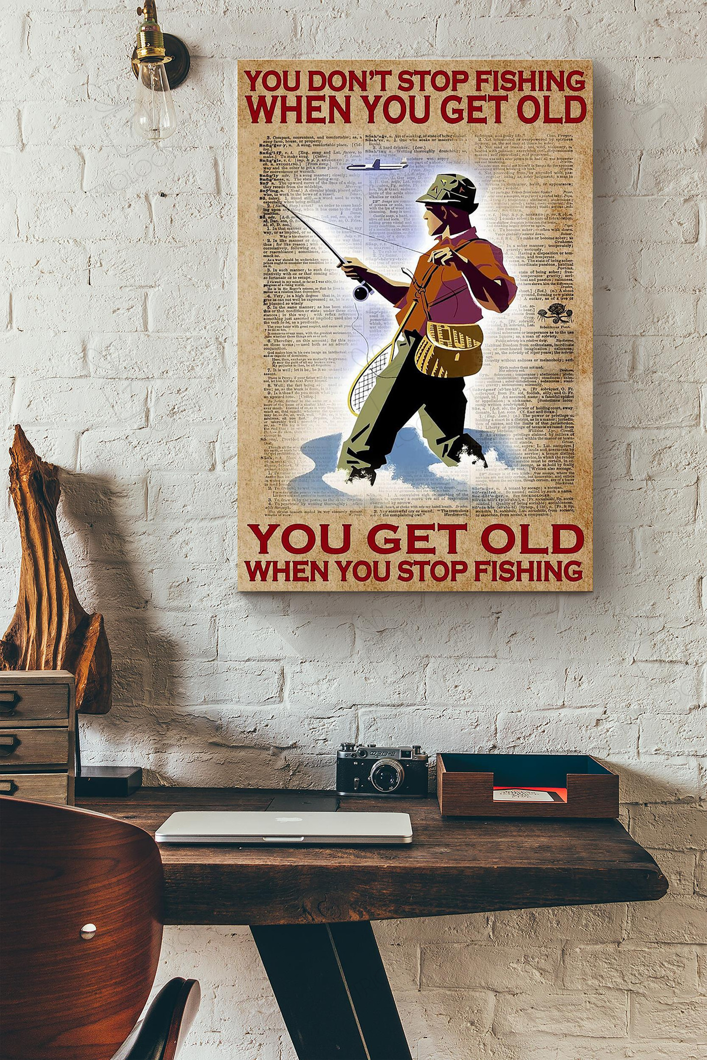 You Dont Stop Fishing When You Get Old Funny Fishing Canvas Painting Ideas, Canvas Hanging Prints, Gift Idea Framed Prints, Canvas Paintings Wrapped Canvas 8x10