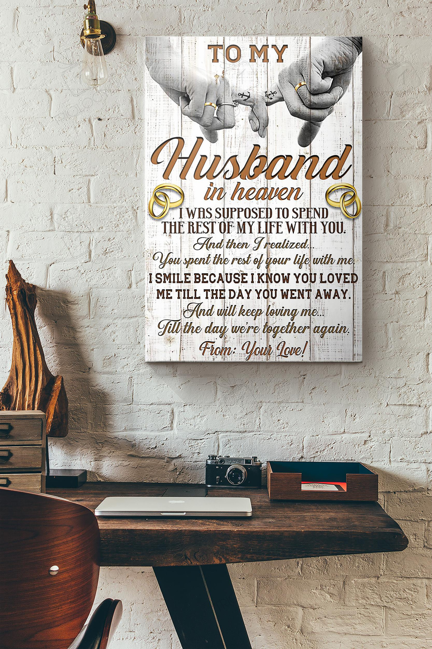 To My Husband In Heaven Canvas Painting Ideas, Canvas Hanging Prints, Gift Idea Framed Prints, Canvas Paintings Wrapped Canvas 8x10