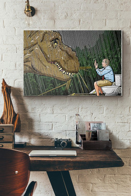 T Jurassic Park T Rex Eats Lawyer On Toilet Canvas Painting Ideas, Canvas Hanging Prints, Gift Idea Framed Prints, Canvas Paintings Wrapped Canvas 8x10