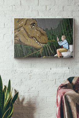T Jurassic Park T Rex Eats Lawyer On Toilet Canvas Painting Ideas, Canvas Hanging Prints, Gift Idea Framed Prints, Canvas Paintings Wrapped Canvas 12x16