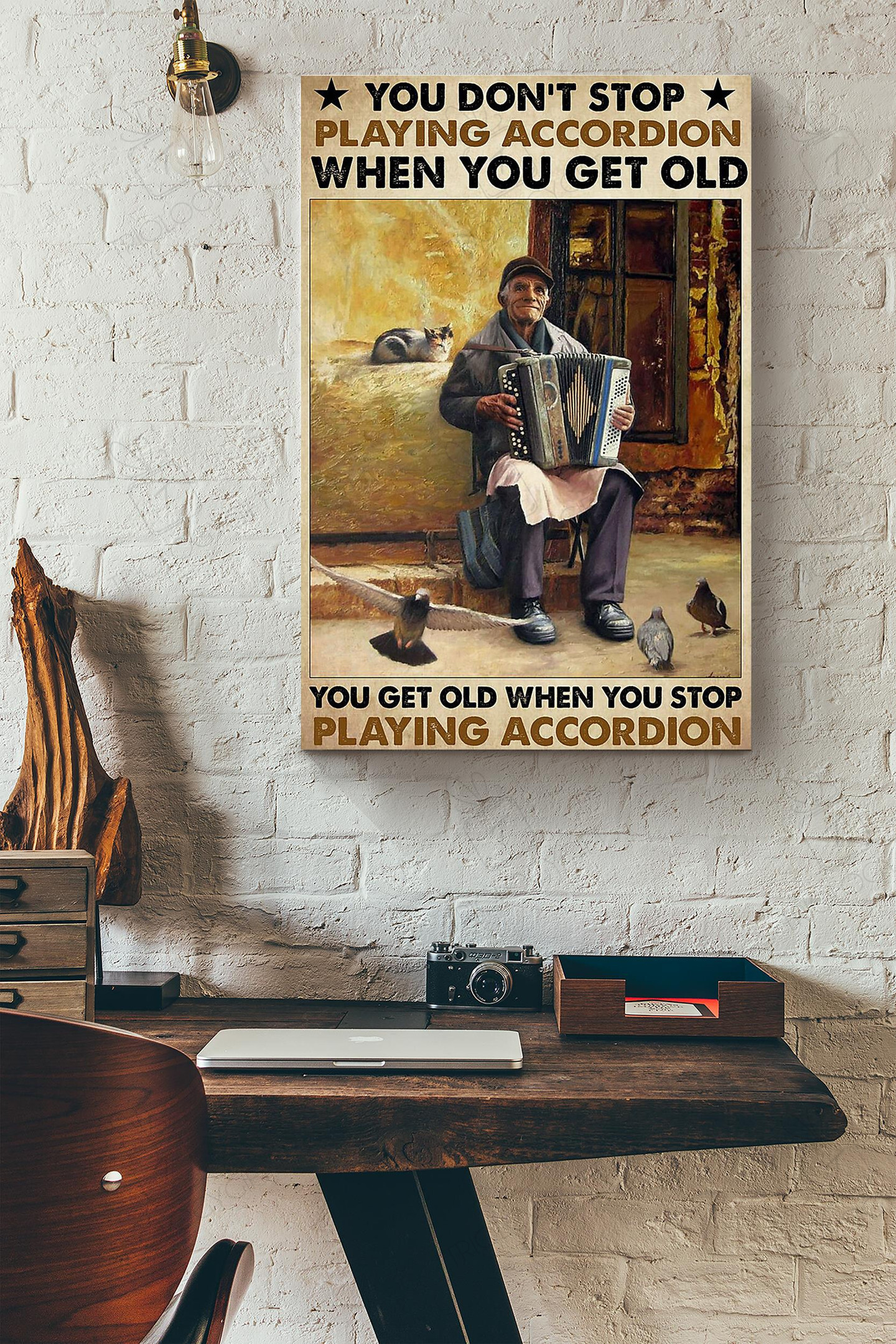 You Dont Stop Playing Accordion When You Get Old Canvas Painting Ideas, Canvas Hanging Prints, Gift Idea Framed Prints, Canvas Paintings Wrapped Canvas 8x10