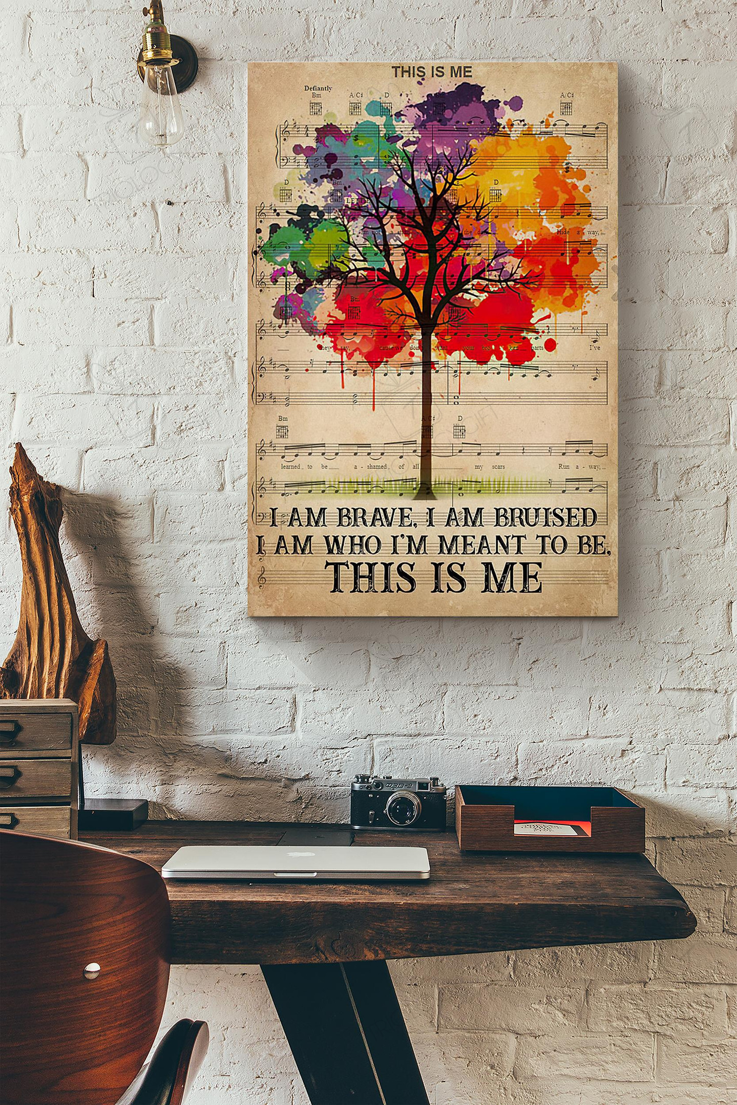 This Is Me Lyric Tree Canvas Painting Ideas, Canvas Hanging Prints, Gift Idea Framed Prints, Canvas Paintings Wrapped Canvas 8x10