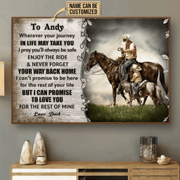 Aeticon Gifts Personalized Horse Wherever Your Journey Canvas Home Decor Wrapped Canvas 12x16
