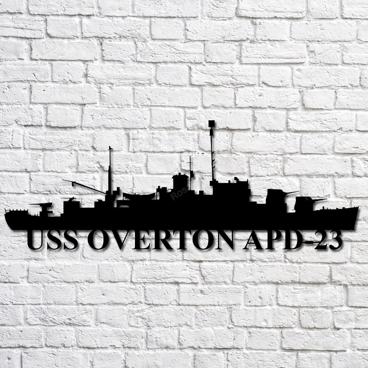 Uss Overton Apd 23 Navy Ship Metal Art, Gift For Navy Veteran, Navy Ships Silhouette Metal Art, Navy Laser Cut Metal Signs 12x12IN
